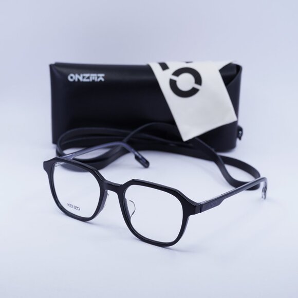 Kenzo KZ50102F 001 Square 53mm Eyeglasses - Black - Picture 7 of 10